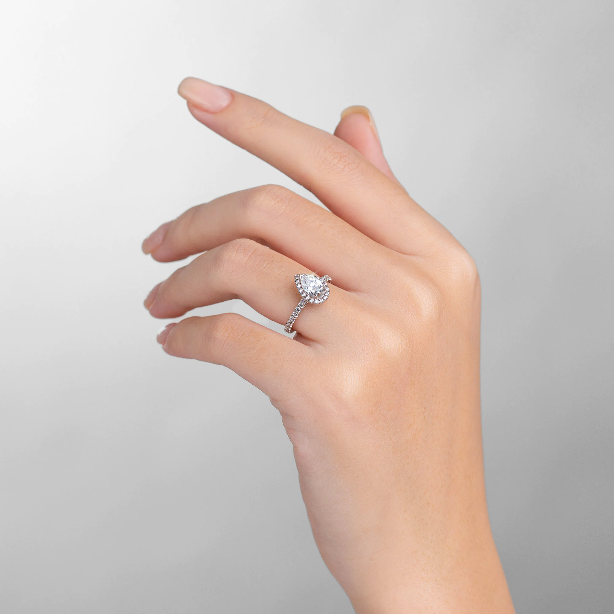 Nhẫn đính hôn Halo đai tấm NCH8301 6